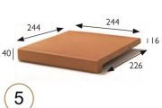 Walking nose 25 x 25 x 4 cm - Sandstone stoneware - Artois sandstone - Aragon sandstone - Buchtal klinker
