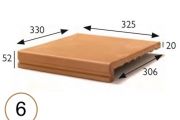 Stair nosing 33 x 33 x 5 cm - Stretched sandstone tiles - artois sandstone type - aragon gres - klinker buchtal