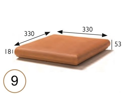 Angle de nez de marche 5 x 33 x 33 cm - Carrelage gr�s �tir� - type gr�s d'artois - gres aragon - klinker buchtal