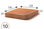 Nose angle of walk 33 x 33 x 5 cm - Tile sandstone stretched - type sandstone of artois - sandstone aragon - klinker buchtal