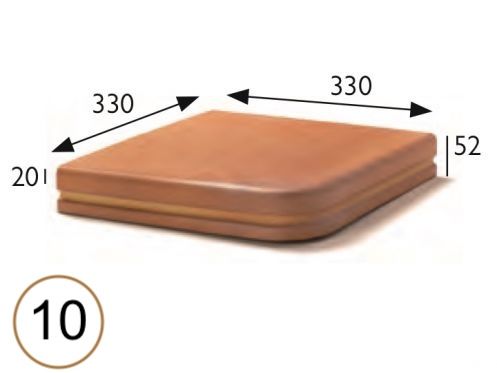 Angle de nez de marche 33 x 33 x 5 cm - Carrelage gr�s �tir� - type gr�s d'artois - gres aragon - klinker buchtal