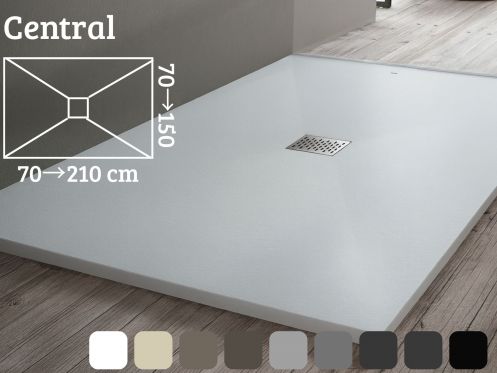 Douchebak 120x80 cm centrale evacuatie - CENTRAL