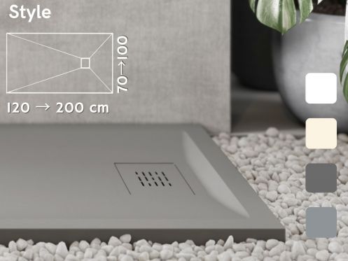 Taca prysznicowa, lekka Å¼ywica mineralna STYLE