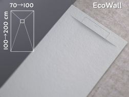 Receveur douche recoupable, évacuation mural Eco Wall