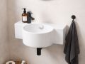 Lave-mains mural gauche 40 cm blanc brillant OLYMPIE