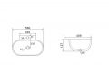 Wand- / Opbouw wastafel 57 cm glanzend wit PYRGOS