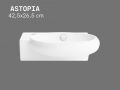 Wandwastafel 42,5 x 26,5 cm Glanzend wit ASTOPIA LEFT