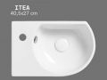 Ceramiczna Umywalka WiszÄ…ca 40,5 cm BiaÅ‚y PoÅ‚ysk ITEA LEFT