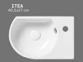 Keramische Wandwastafel 40,5 cm Hoogglans Wit ITEA RIGHT