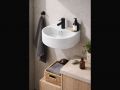 Lave-mains 40 cm ovale blanc brillant mural ou à poser KALLITHEA