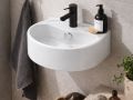 40 cm Ovale Wastafel Hoogglans Wit Wand- of Meubelmontage KALLITHEA