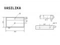 VASILIKA 55 cm Umywalka Ceramiczna WiszÄ…ca BiaÅ‚y PoÅ‚ysk ProstokÄ…tna