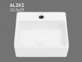 Umywalka Ceramiczna 33,5 cm WiszÄ…ca ProstokÄ…tna BiaÅ‚y PoÅ‚ysk ALIKI 