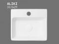 Umywalka Ceramiczna 33,5 cm WiszÄ…ca ProstokÄ…tna BiaÅ‚y PoÅ‚ysk ALIKI 