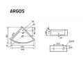 Podwieszana Umywalka Narozna 65 cm Ceramika Bialy Polysk â__euro__“ Trojkatna ARGOS