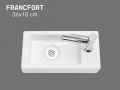 Hangende keramische handwas 36x18cm | FRANCFORT 36 DROITE