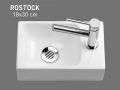 HÃ¥ndbassin smal wc 18x30 cm keramik | ROSTOCK DROITE