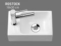 Handbekken smal wc 18x30 cm keramiek | ROSTOCK GAUCHE