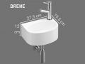 Ultracompact hangfonteintje 27,5x19,5 cm BREME DROITE