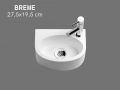 Ultracompact hangfonteintje 27,5x19,5 cm BREME DROITE