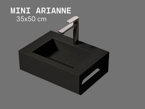 HÃ¥ndvask 35x50cm, Anthracit, HÃ¥ndklÃ¦deholder MINI ARIANNE  STANDARD