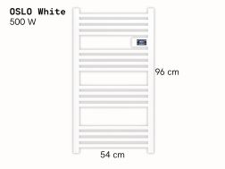Sèche-serviette électrique aluminium blanc mat 96x540 cm - OSLO