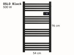 Sèche-serviette électrique aluminium noir mat 96x540 cm - OSLO