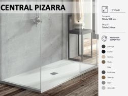 Brodzik prysznicowy, z centralną ewakuacją - CENTRAL PIZARRA