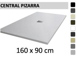 Receveur de douche 160x90 cm bonde centrale - PIZARRA 