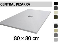 Receveur de douche 80x80 cm bonde centrale - PIZARRA