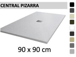 Receveur de douche 90x90 cm bonde centrale - PIZARRA