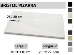 Receveur de douche sur mesure avec évacuation proche du mur - BRISTOL