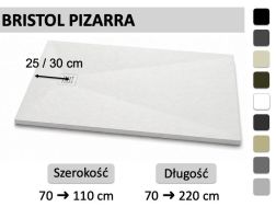 Brodzik prysznicowy na wymiar z odplywem blisko sciany - BRISTOL