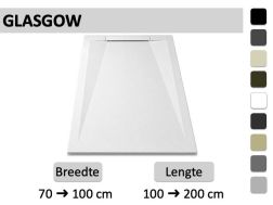 Douchebak met design wandgoot - GLASGOW