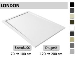 Brodzik, bardzo cienki, designerski odpÅ‚yw liniowy - LONDON