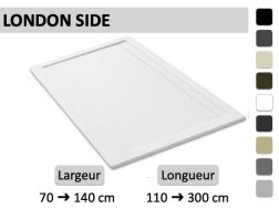 Receveur douche evacuation laterale, design caniveau - LONDON SIDE