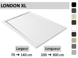 Receveur de douche, grande dimension, caniveau - LONDON XL