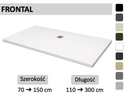 Brodzik prysznicowy z boczną ewakuacją - LEEDS FRONTAL