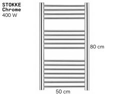 Sèche-serviette électrique acier chromé 80x50 cm - STOKKE