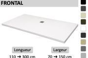 Receveur de douche avec évacuation latérale sur la longueur - LEEDS FRONTAL