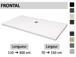 Receveur de douche avec évacuation latérale sur la longueur - LEEDS FRONTAL