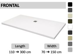 Sshower tray with side drain positioned along the length - LEEDS FRONTAL