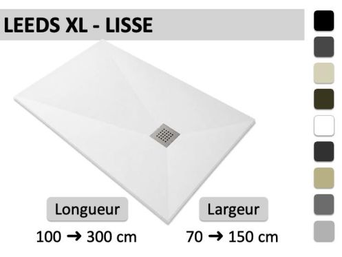 Receveur de douche XXL sur mesure finition lisse - LEEDS