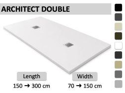 Custom-made double drainage shower tray - ARCHITEK DOUBLE