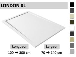 Receveur de douche, grande dimension, caniveau - LONDON XL