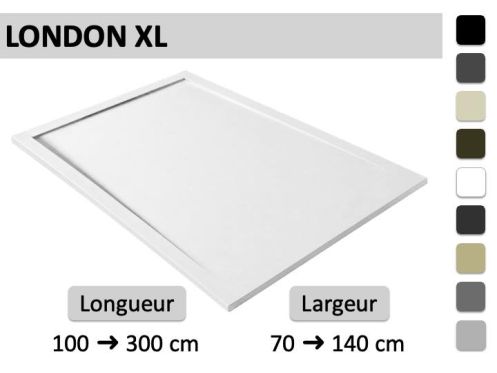 Receveur de douche XXL avec caniveau design ultra fin - LONDON XL
