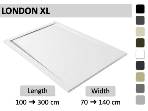 XXL brusekar med ultra tyndt design aflob - LONDON XL