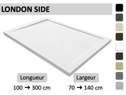 Receveur de douche avec caniveau design ultra fin sur la longueur - LONDON SIDE