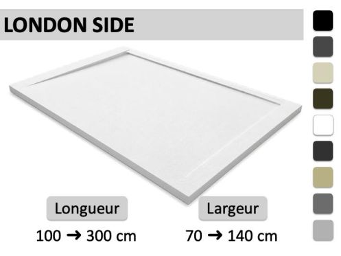 Receveur de douche avec caniveau design ultra fin sur la longueur - LONDON SIDE
