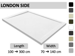 Brodzik prysznicowy z ultra cienkim designerskim odplywem liniowym na dlugosci - LONDON SIDE